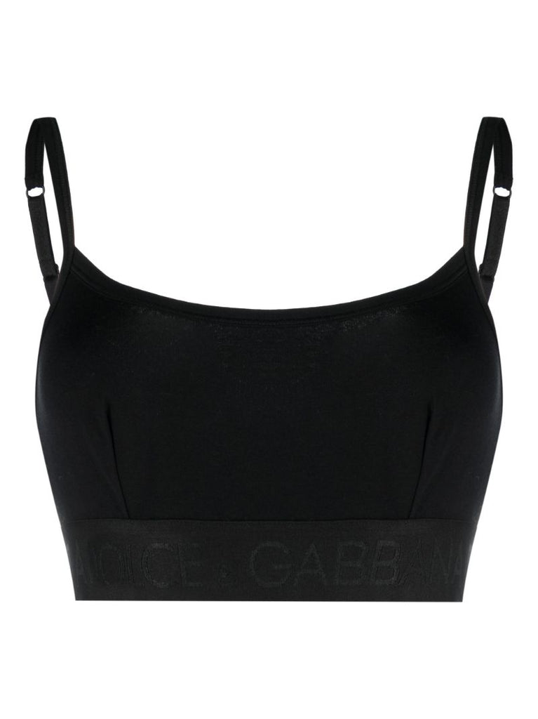 Black Logo Sports Bra