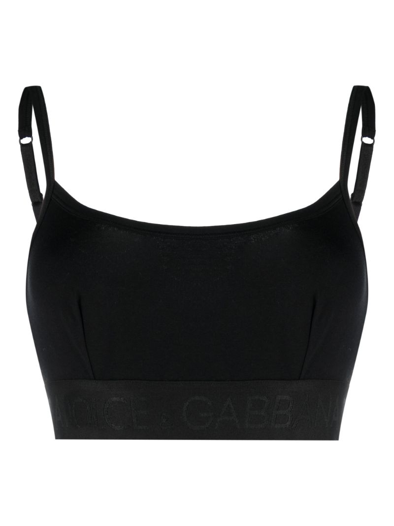 Black Logo Sports Bra