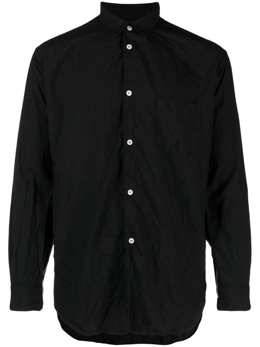 Black Long Sleeve Cuff Zips Shirt