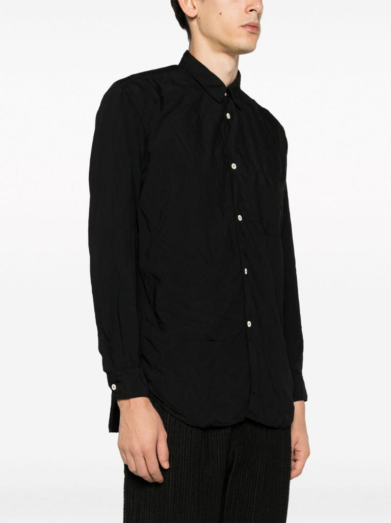 Black Long Sleeve Cuff Zips Shirt