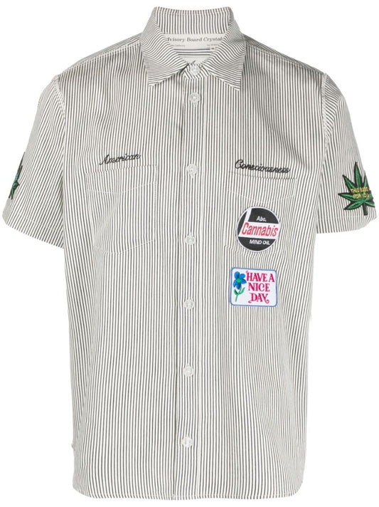 Black California Striped Cotton Shirt