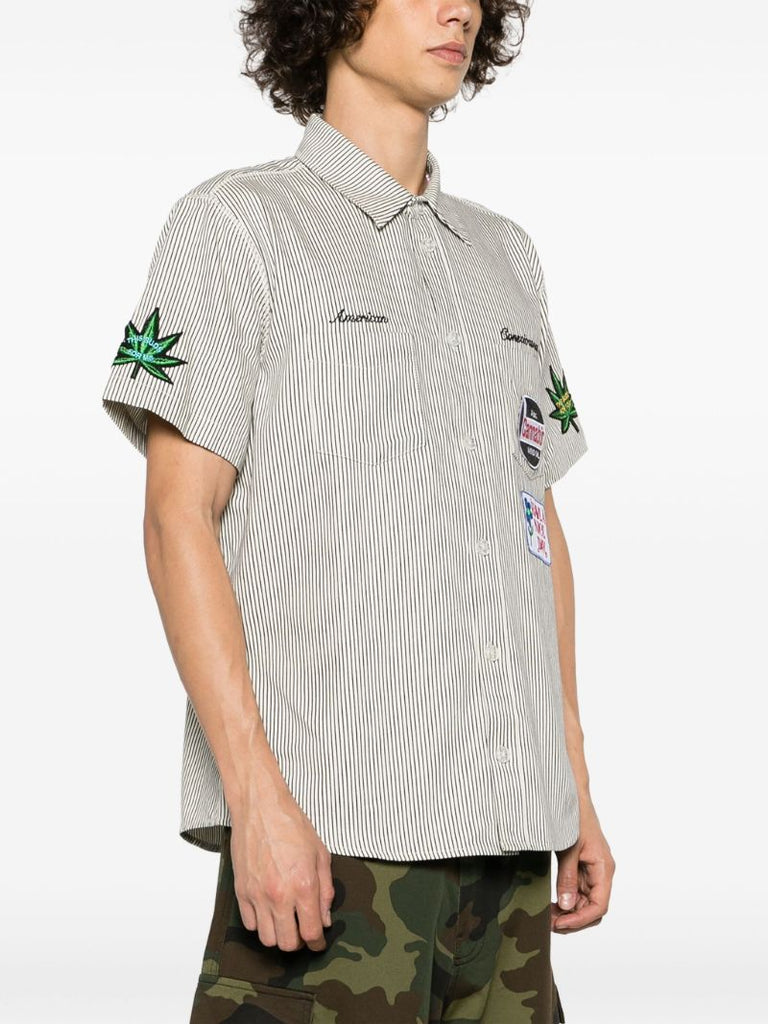 Black California Striped Cotton Shirt