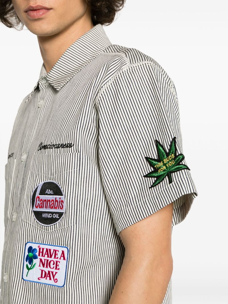 Black California Striped Cotton Shirt