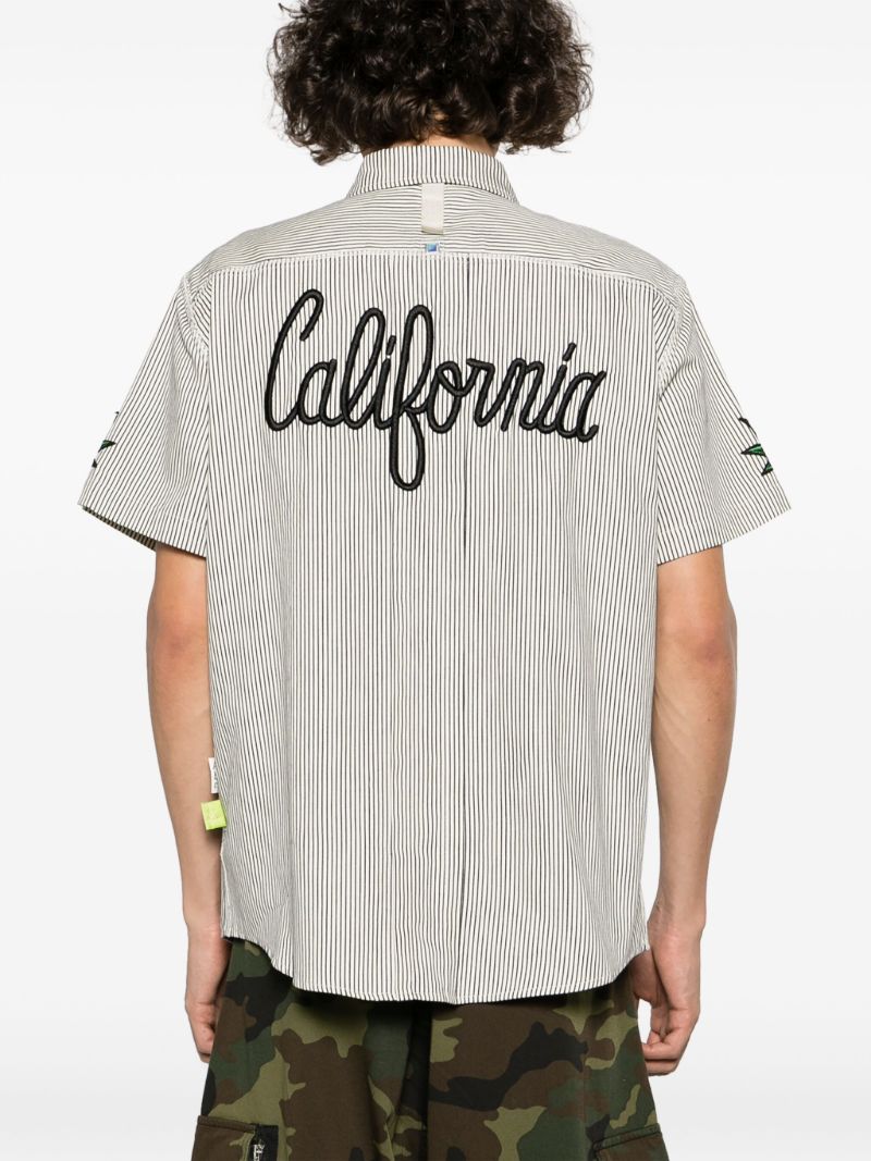 Black California Striped Cotton Shirt