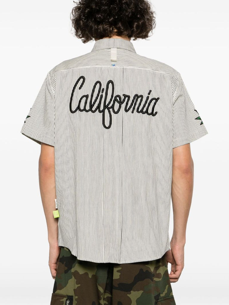 Black California Striped Cotton Shirt