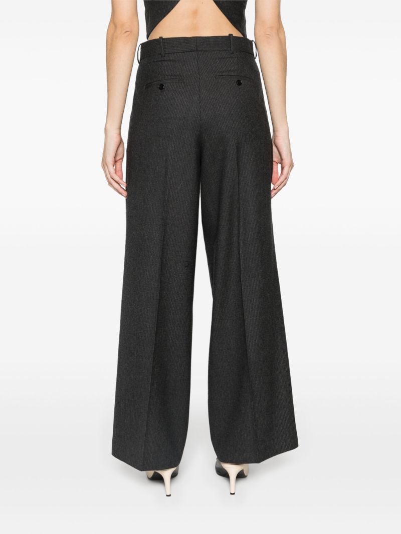 Grey Cary Pinstripe-pattern Wool Trousers