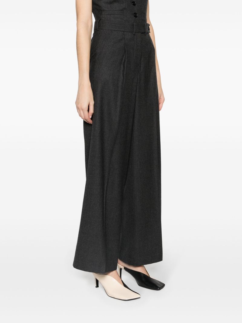 Grey Cary Pinstripe-pattern Wool Trousers