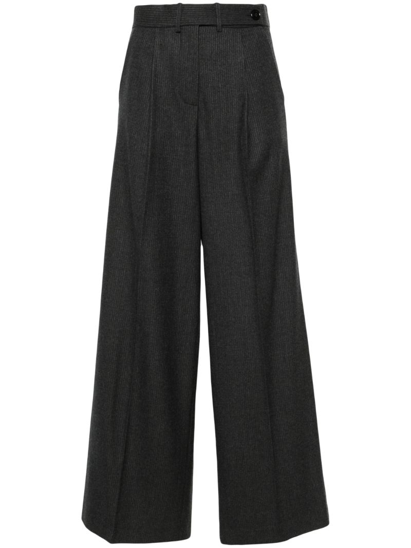 Grey Cary Pinstripe-pattern Wool Trousers