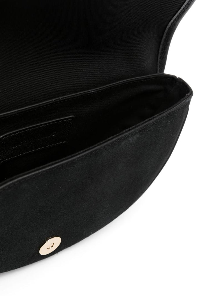 Black Mara Leather and Suede Clutch Bag
