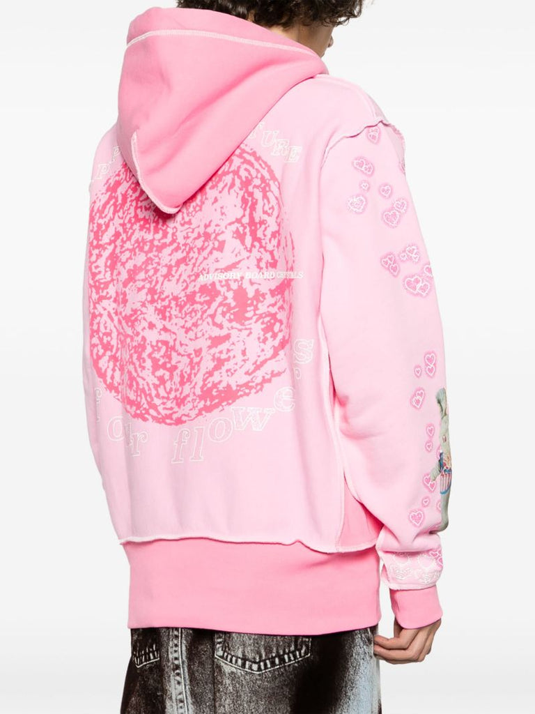 Pink Flowers Forever Jersey Hoodie