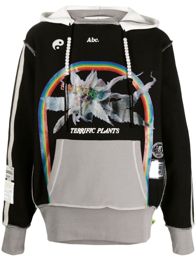 Black Terrific Plants Jersey Hoodie
