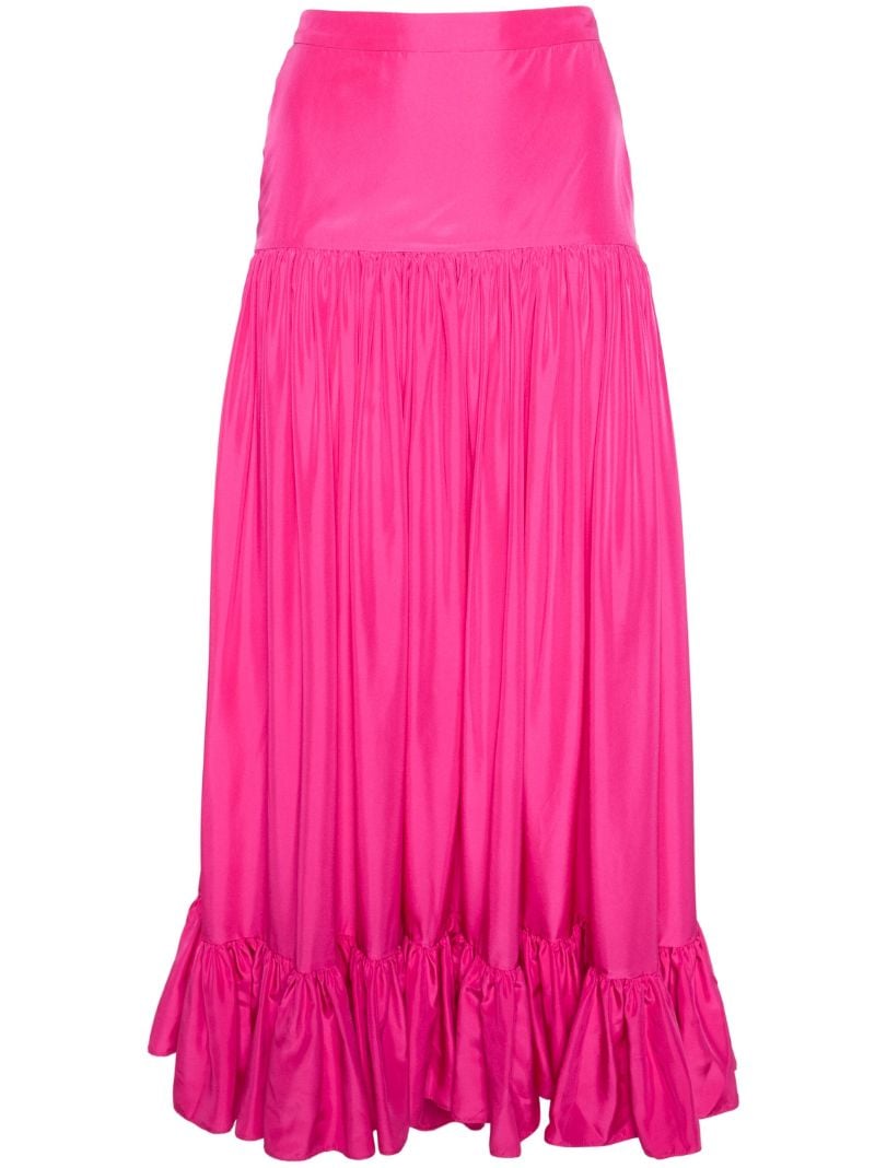 Pink Maria Silk Maxi Skirt