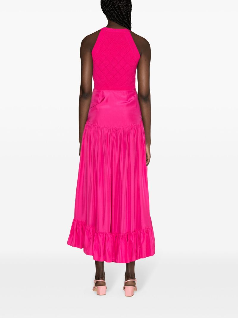 Pink Maria Silk Maxi Skirt