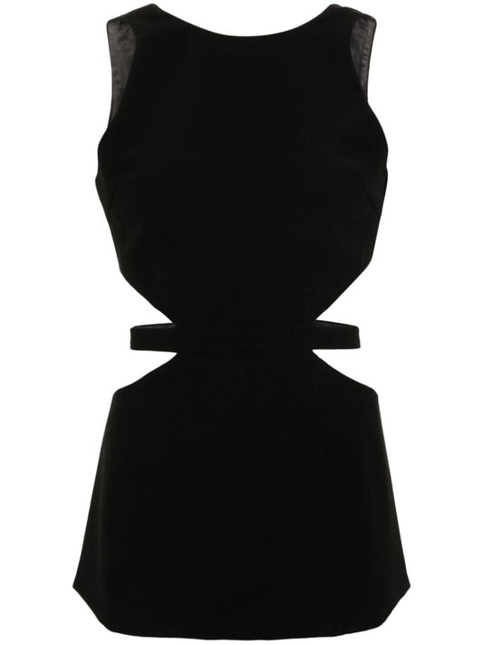 Black Patty Cut-out Top