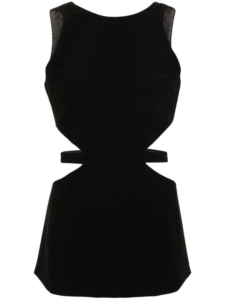 Black Patty Cut-out Top