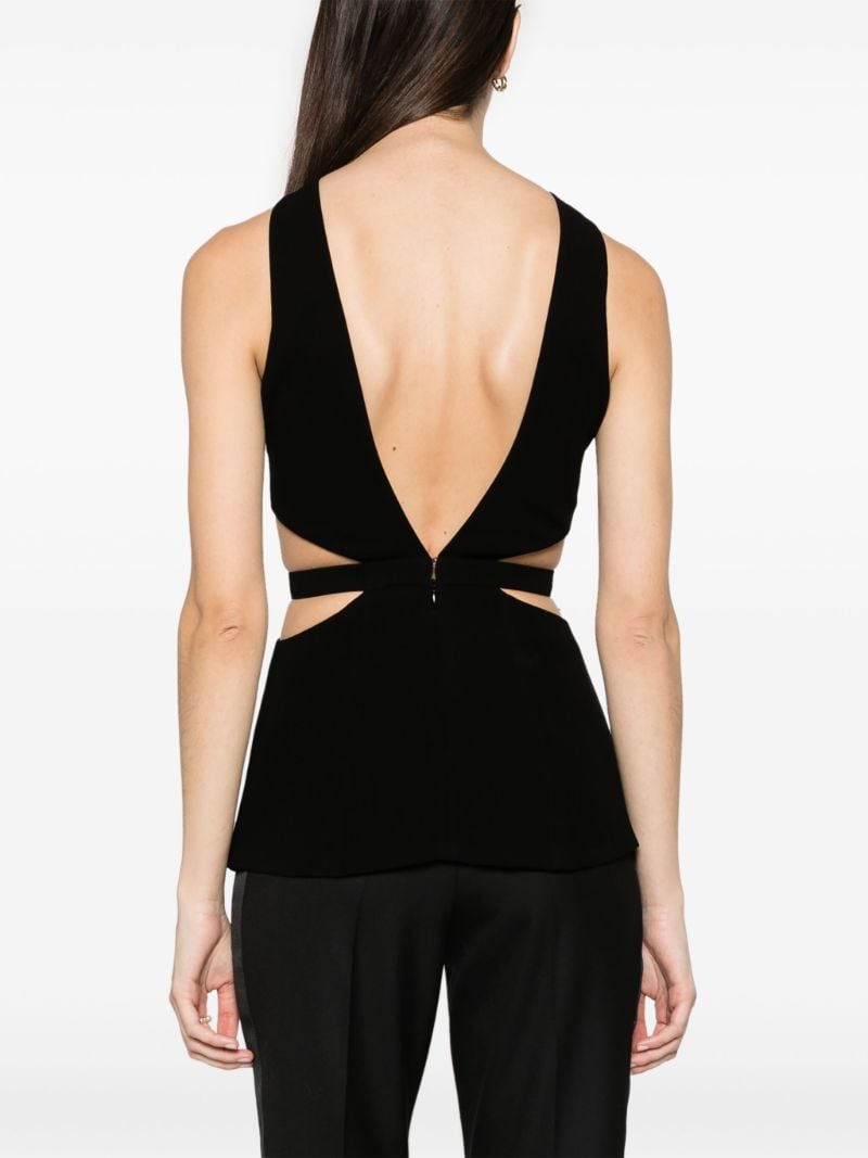 Black Patty Cut-out Top