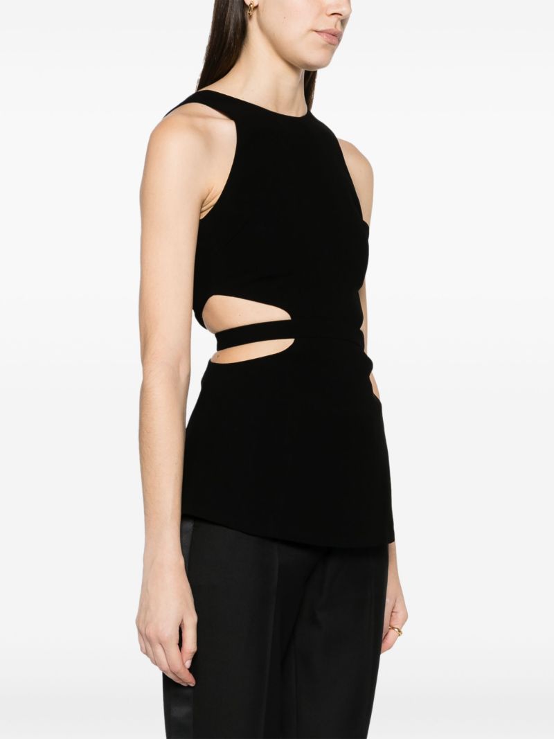 Black Patty Cut-out Top