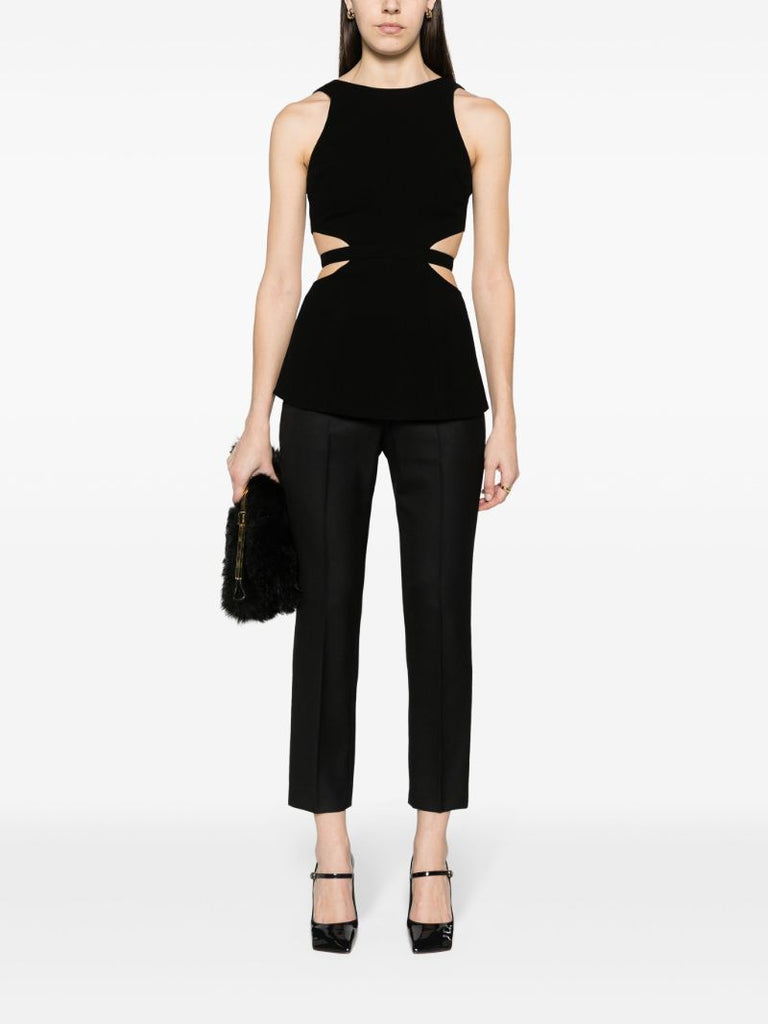 Black Patty Cut-out Top