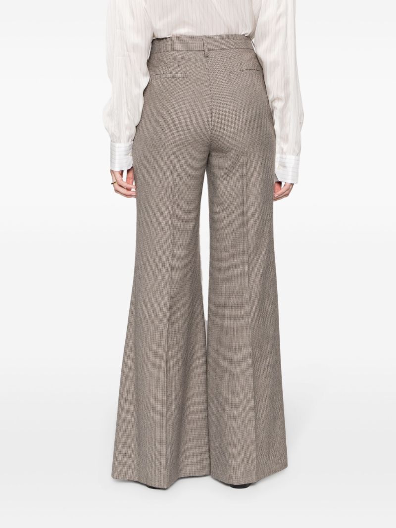 Brown Steve Houndstooth-pattern Wool Trousers