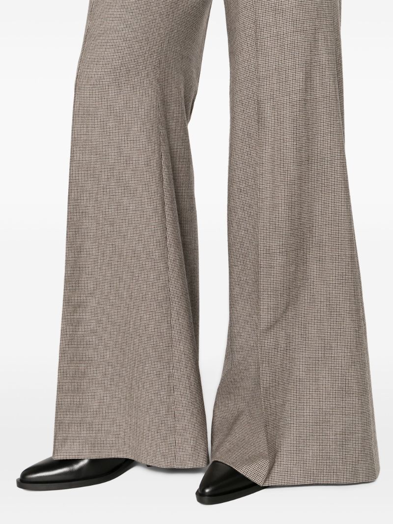 Brown Steve Houndstooth-pattern Wool Trousers