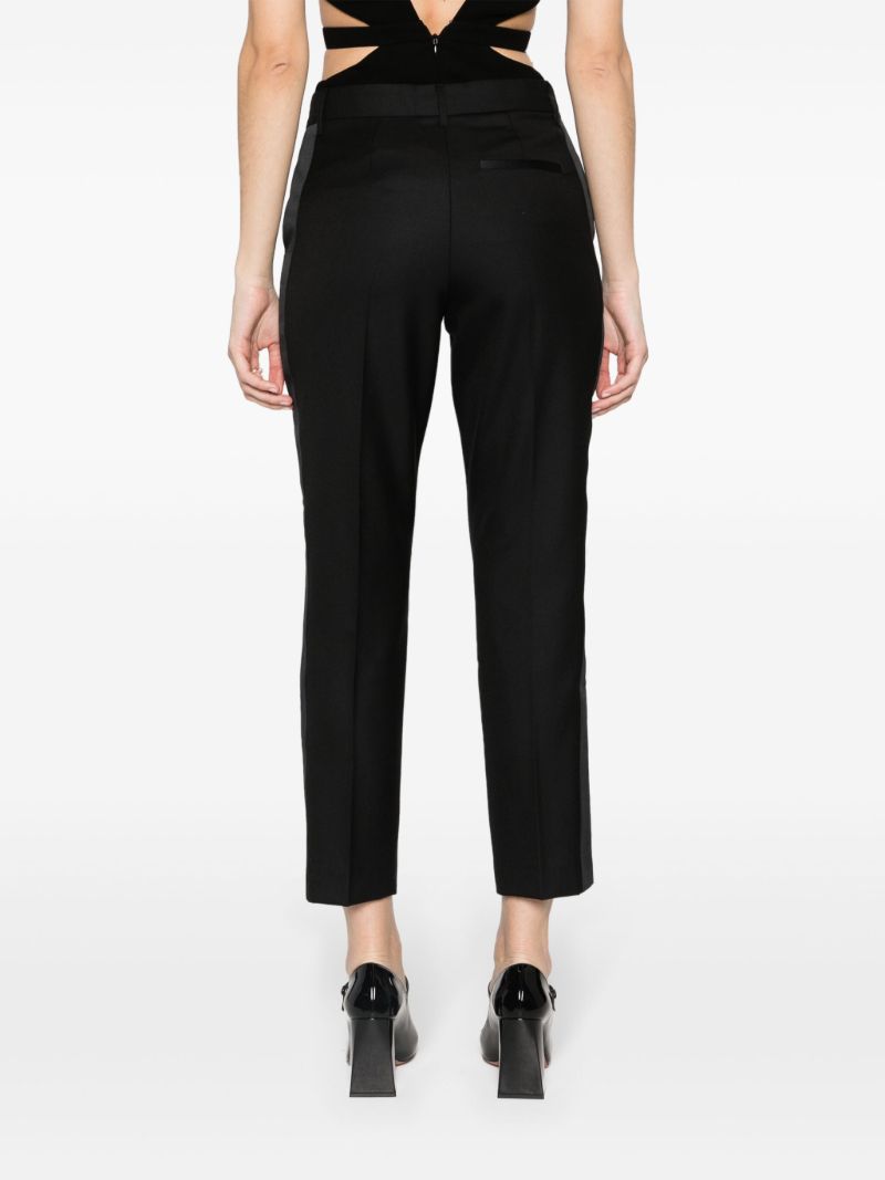 Black Mick Wool Cropped Trousers
