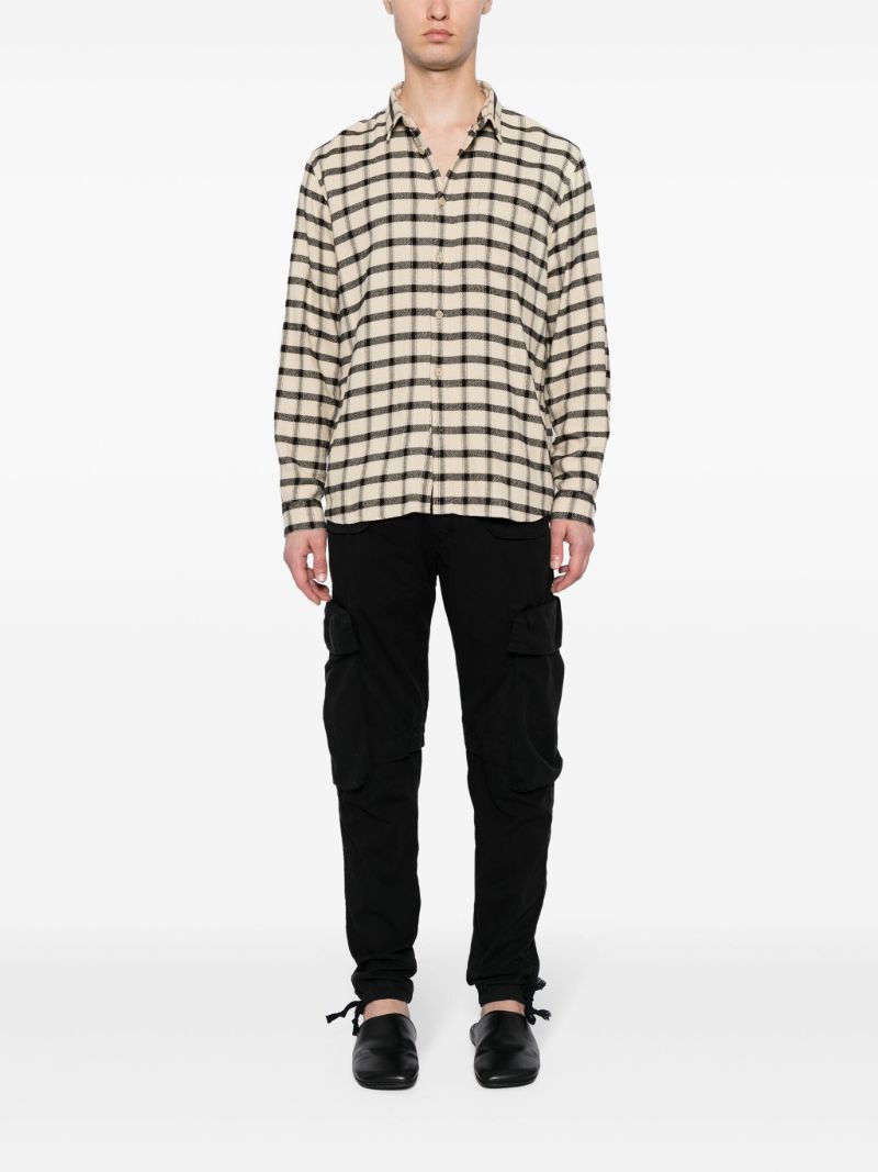 Black Cotton Tapered Trousers
