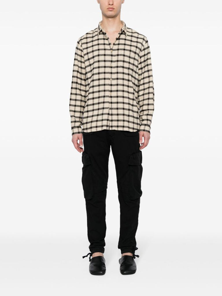 Black Cotton Tapered Trousers