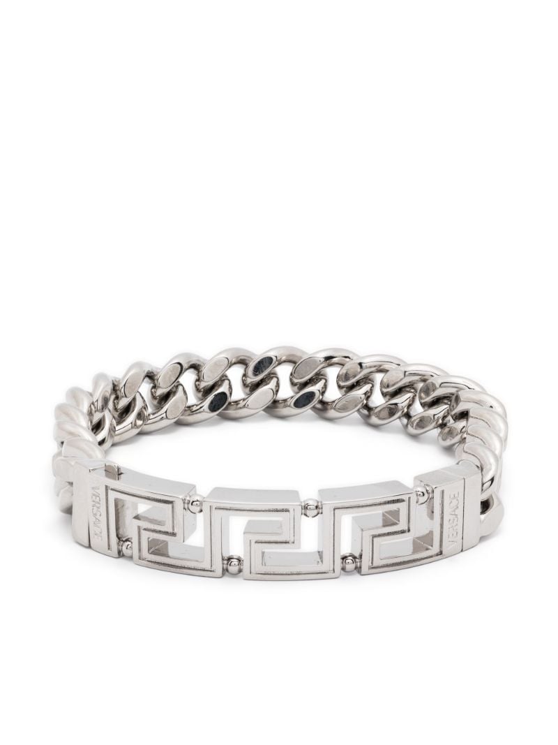 Silver-tone Greca Chain Bracelet