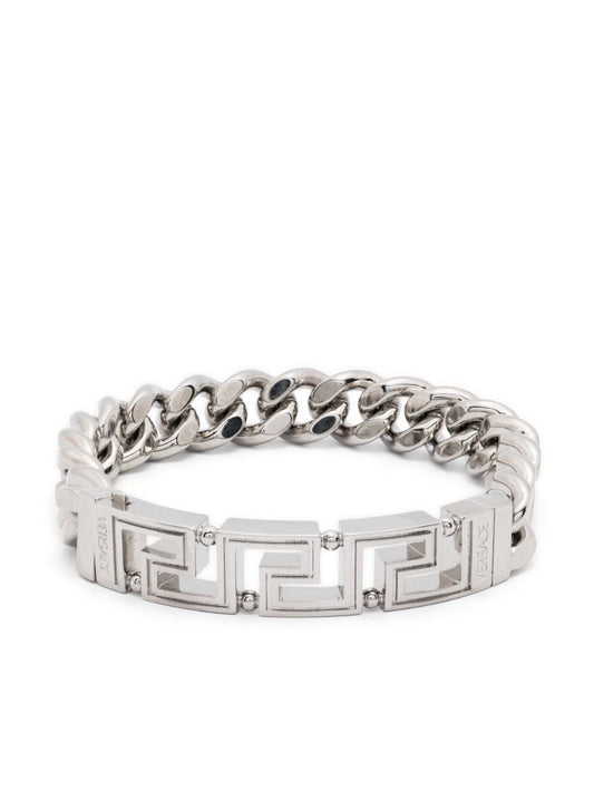 Silver-tone Greca Chain Bracelet