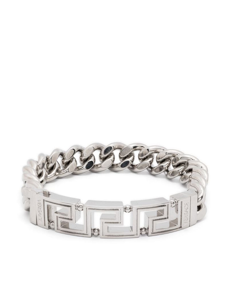 Silver-tone Greca Chain Bracelet