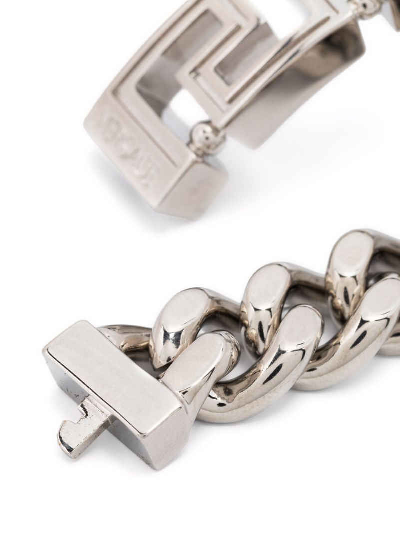 Silver-tone Greca Chain Bracelet
