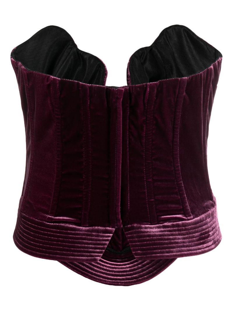 Purple Destiny Velvet Corset Top