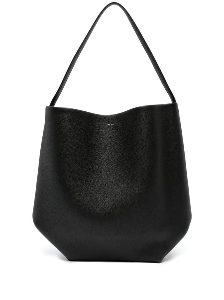 Black Large N/s Park Leather Tote Bag