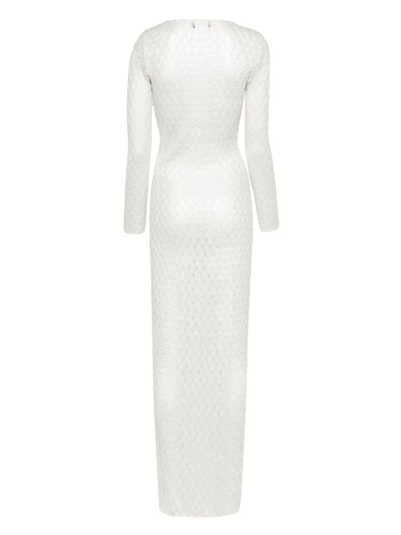 White Lace Lurex Beach Dress