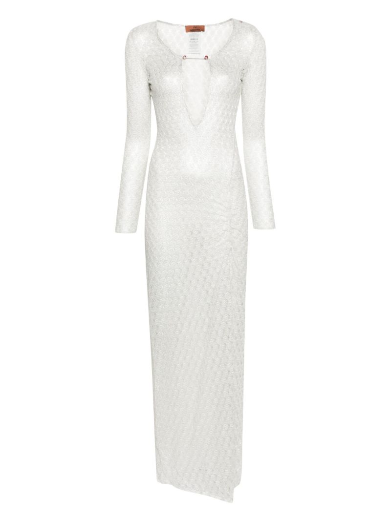 White Lace Lurex Beach Dress