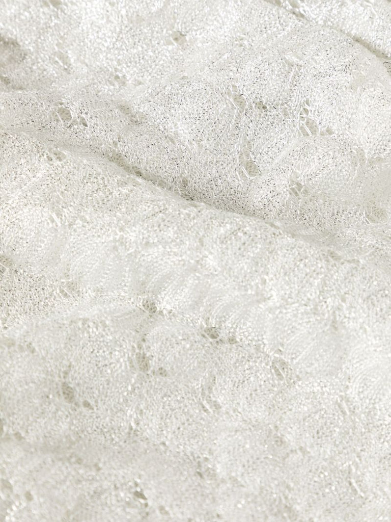 White Lace Lurex Beach Dress