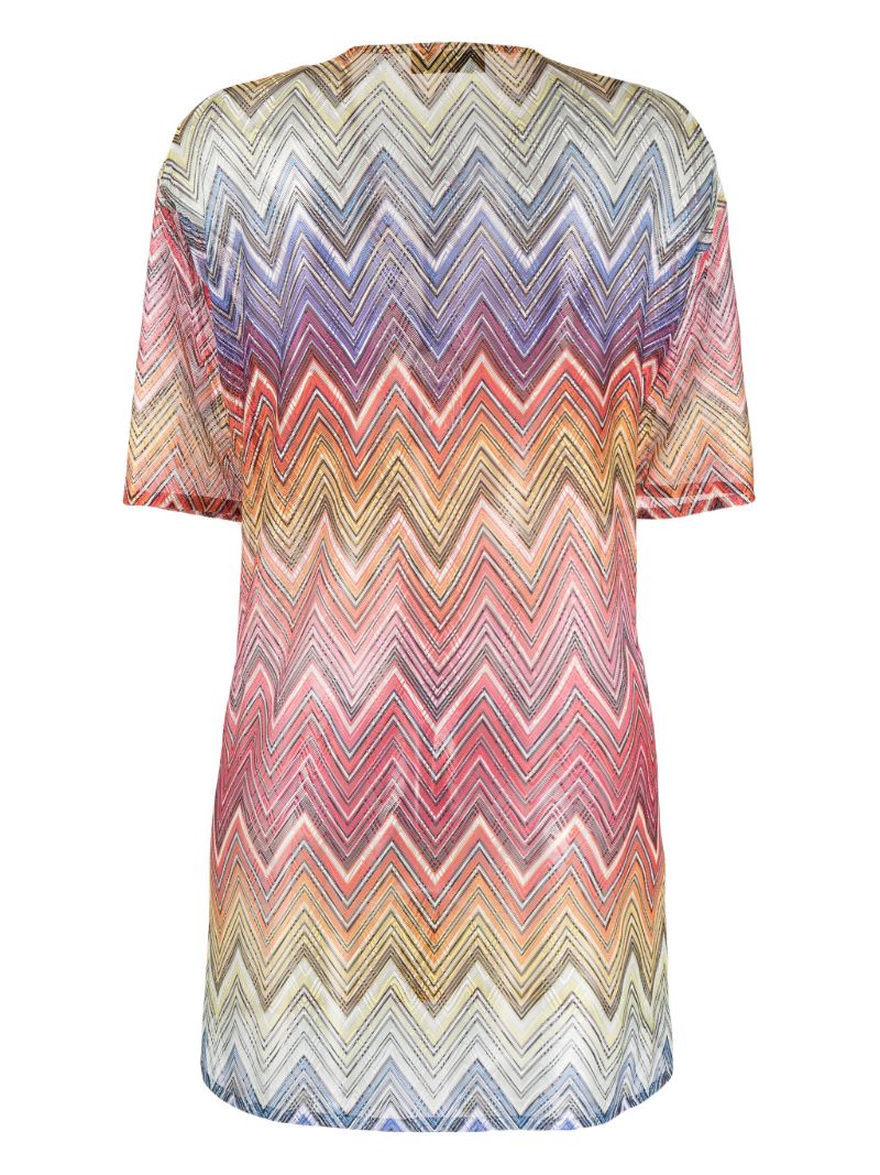 Multicolour Zigzag-print Cover Up Kaftan