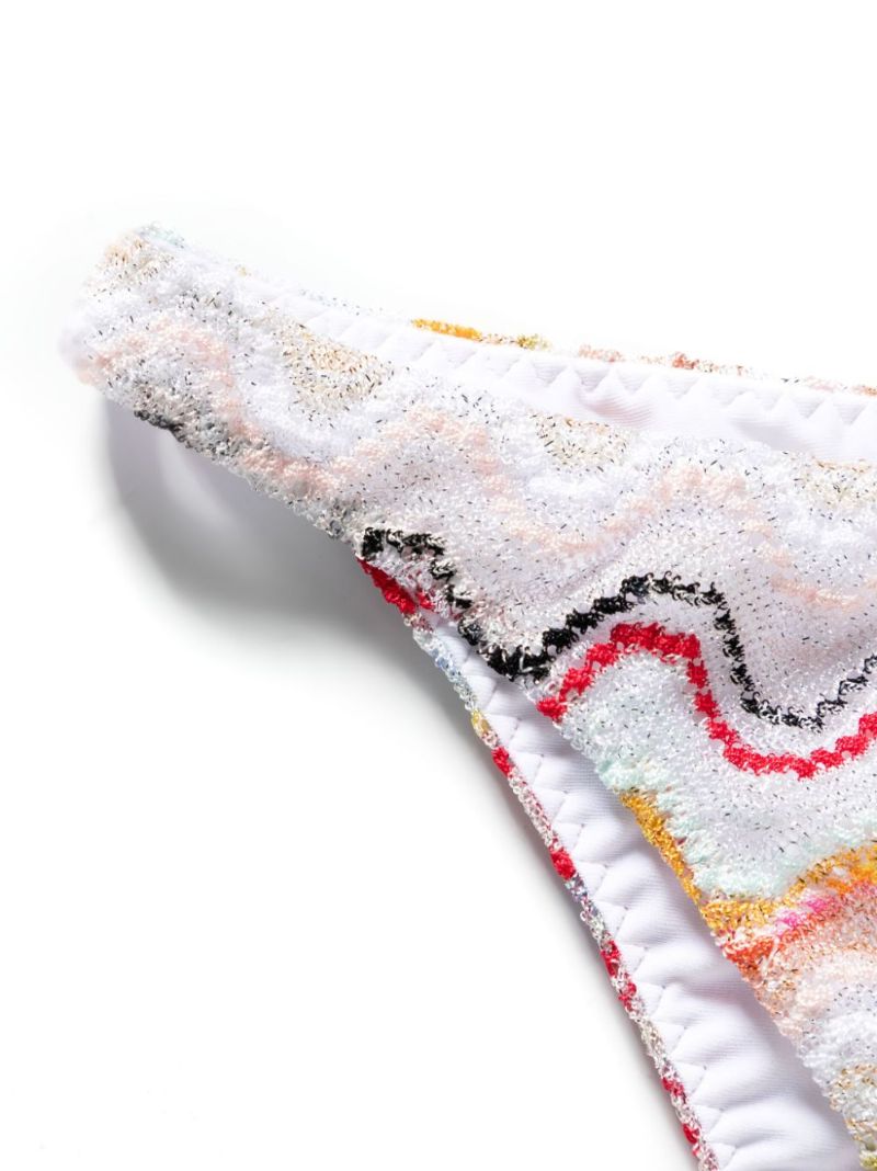 White Wave Knitted Bikini