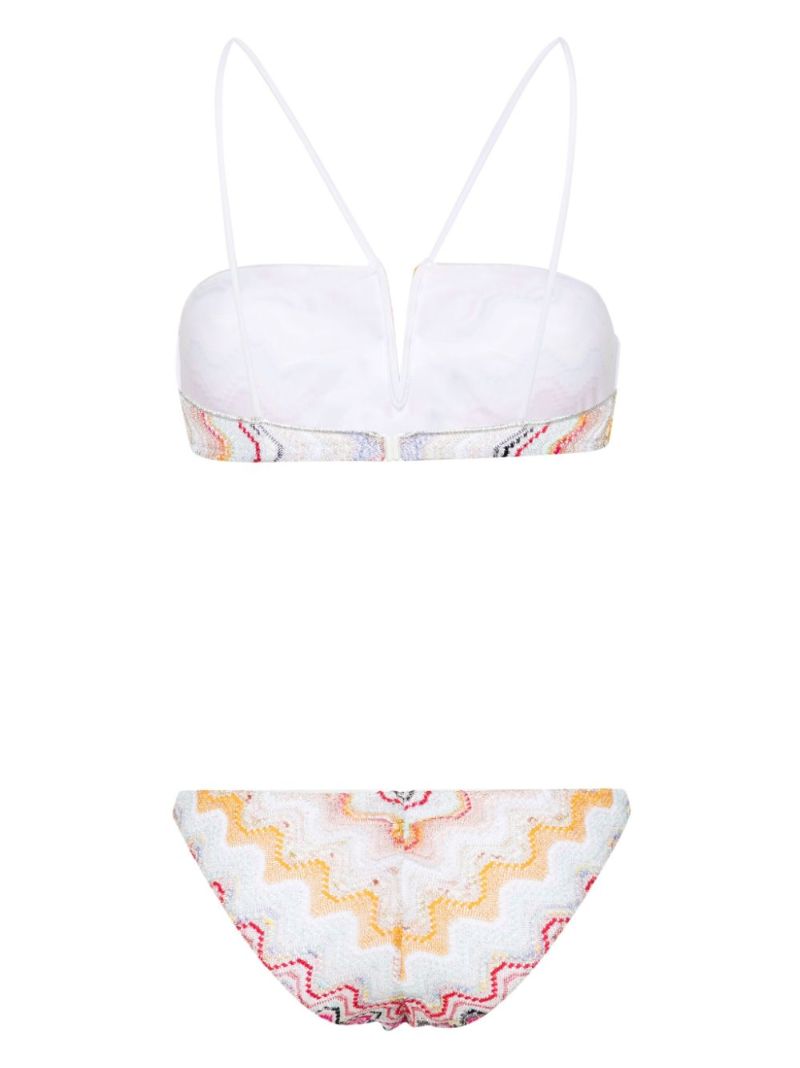 White Wave Knitted Bikini