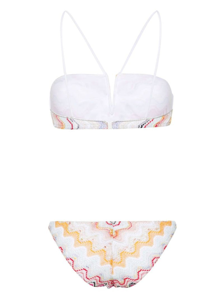 White Wave Knitted Bikini
