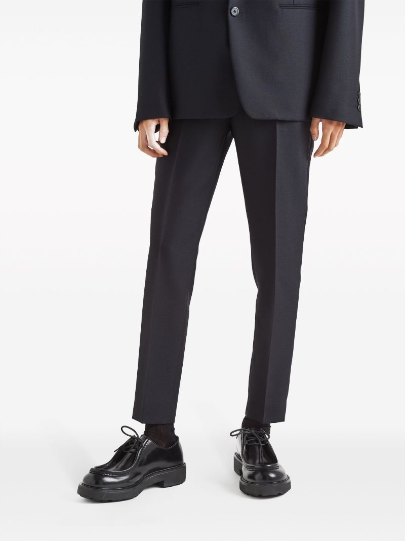 Blue Straight-leg Trousers