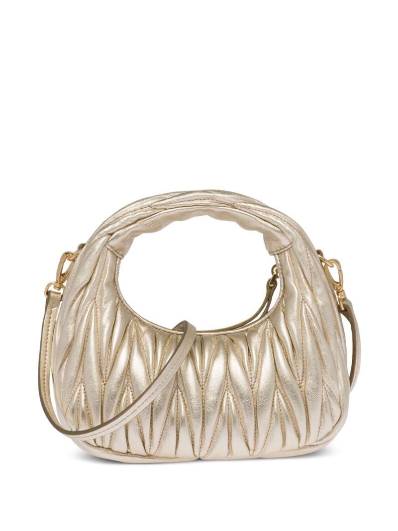 Gold-tone Mini Wander MatelassÃ_x0083_Â© Leather Shoulder Bag