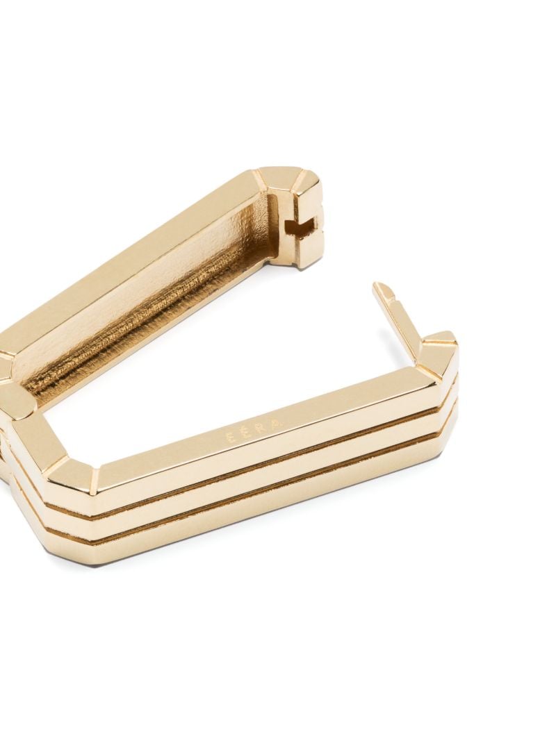 18k Yellow Gold Long Candy Single Hoop Earring