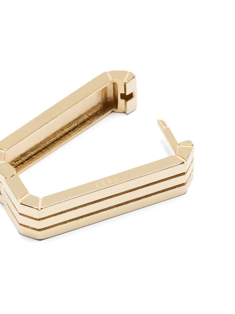 18k Yellow Gold Long Candy Single Hoop Earring
