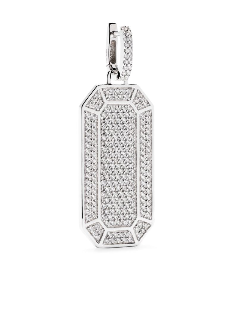 18k White Gold Big Tokyo Diamond Single Drop Earring