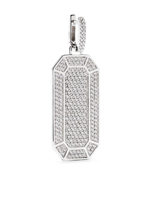 18k White Gold Big Tokyo Diamond Single Drop Earring