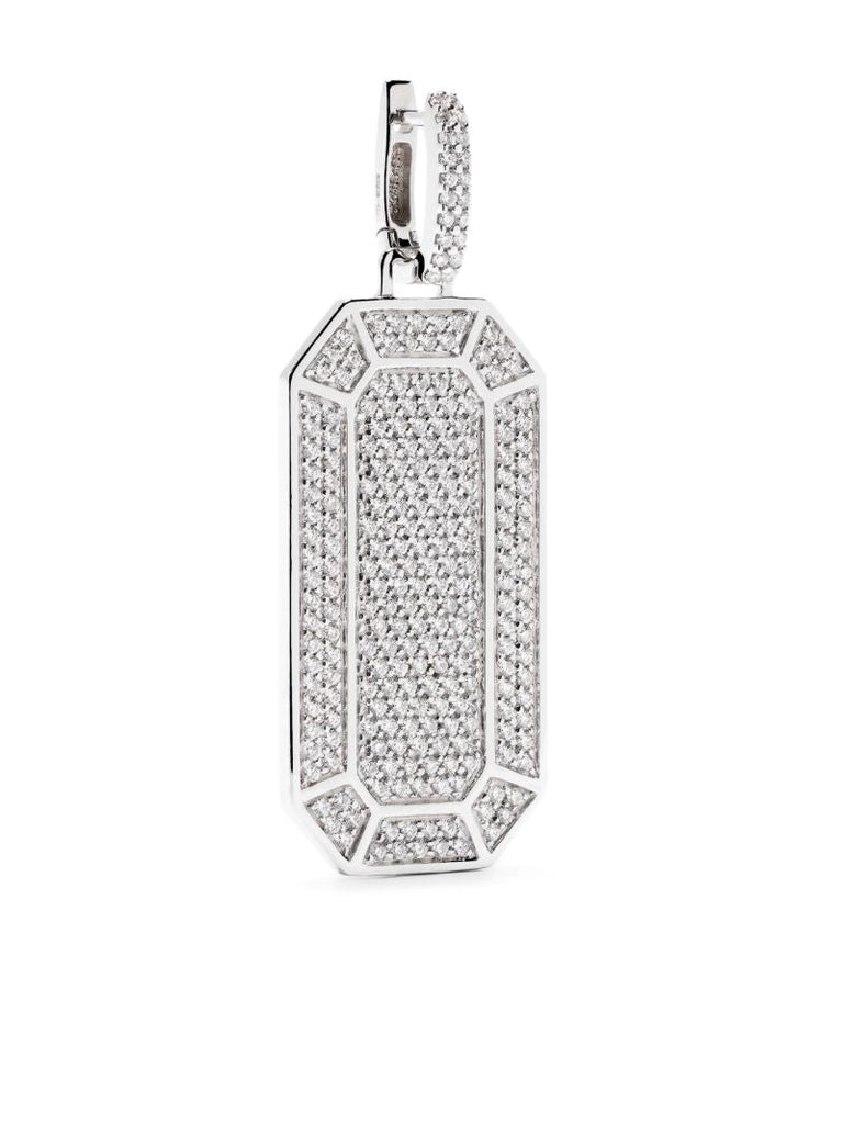 18k White Gold Big Tokyo Diamond Single Drop Earring