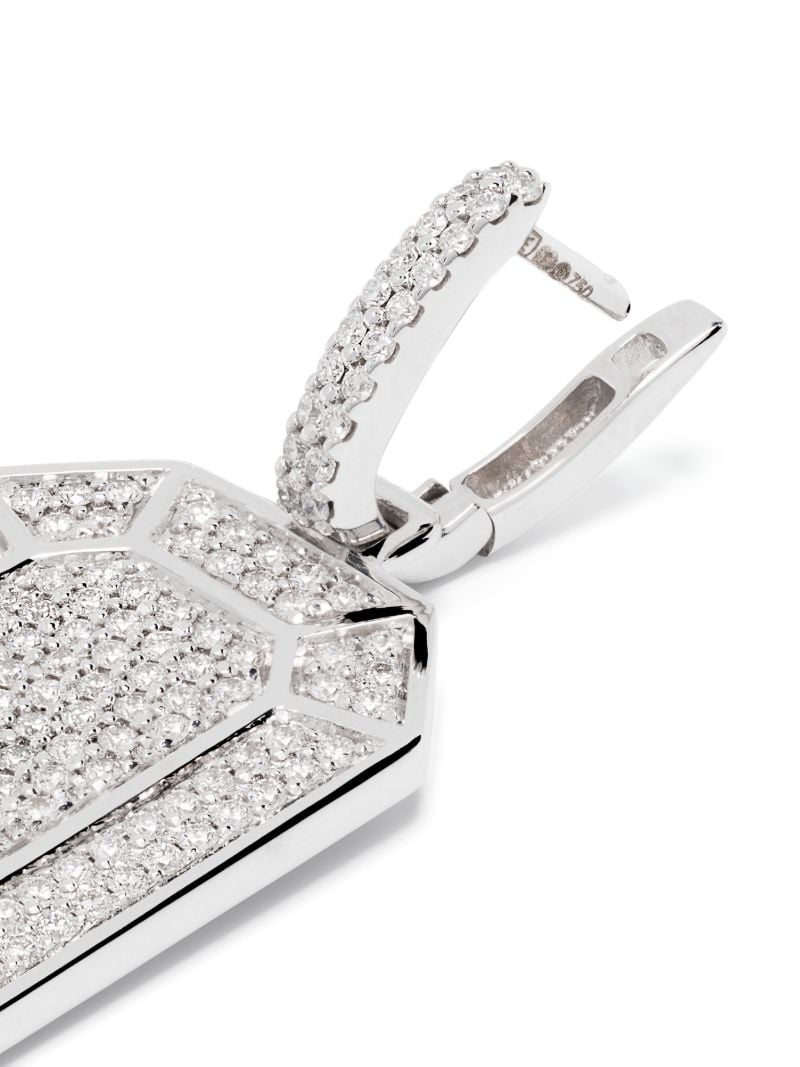 18k White Gold Big Tokyo Diamond Single Drop Earring