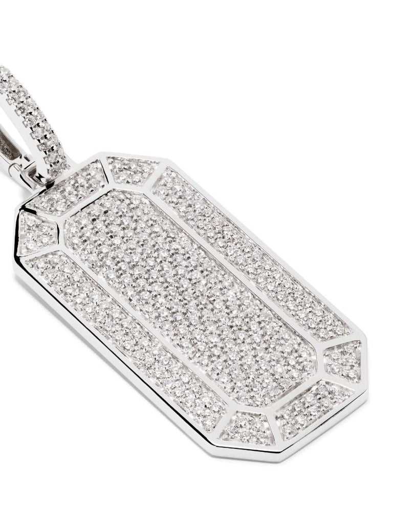 18k White Gold Big Tokyo Diamond Single Drop Earring