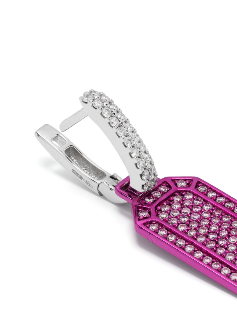 18k White Gold Small Tokyo Diamond Single Drop Earring
